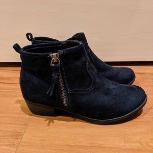 Cat & Jack Navy Suede Booties
